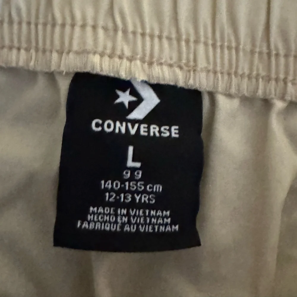 Converse Girls Cream A-Line Skirt Elastic Waist Pockets Size L 12-13 NWT